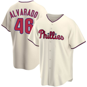 Men's Philadelphia Phillies Jose Alvarado Replica Cream Alternate Jersey