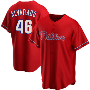 Men's Philadelphia Phillies Jose Alvarado Replica Red Alternate Jersey