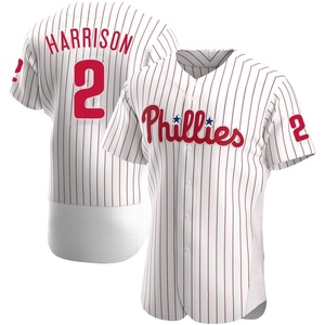 Men's Philadelphia Phillies Josh Harrison Authentic White Home Jersey