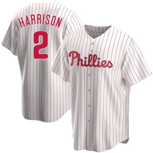 Men's Philadelphia Phillies Josh Harrison Replica White Home Jersey