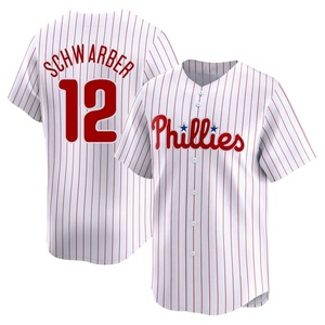 Men's Philadelphia Phillies Kyle Schwarber Limited White Home Jersey