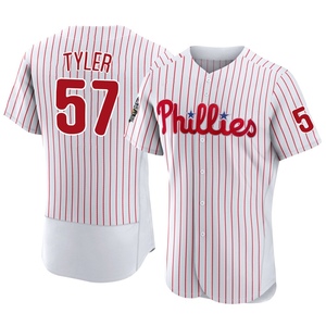 Men's Philadelphia Phillies Kyle Tyler Authentic White 2022 World Series Home Jersey