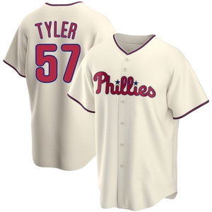 Men's Philadelphia Phillies Kyle Tyler Replica Cream Alternate Jersey