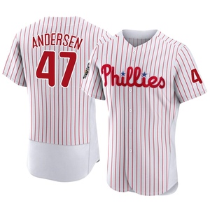 Men's Philadelphia Phillies Larry Andersen Authentic White 2022 World Series Home Jersey