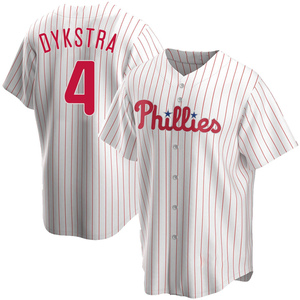 Men's Philadelphia Phillies Lenny Dykstra Replica White Home Jersey