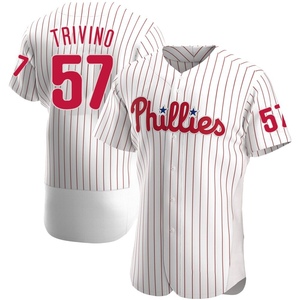 Men's Philadelphia Phillies Lou Trivino Authentic White Home Jersey