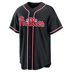 Men's Philadelphia Phillies Lou Trivino Replica Black Fashion Out Jersey