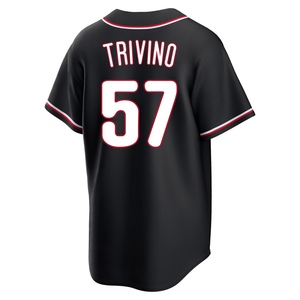Men's Philadelphia Phillies Lou Trivino Replica Black Fashion Out Jersey
