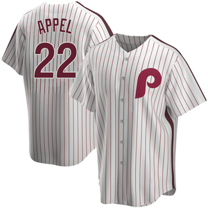 Men's Philadelphia Phillies Mark Appel Replica White Home Cooperstown Collection Jersey