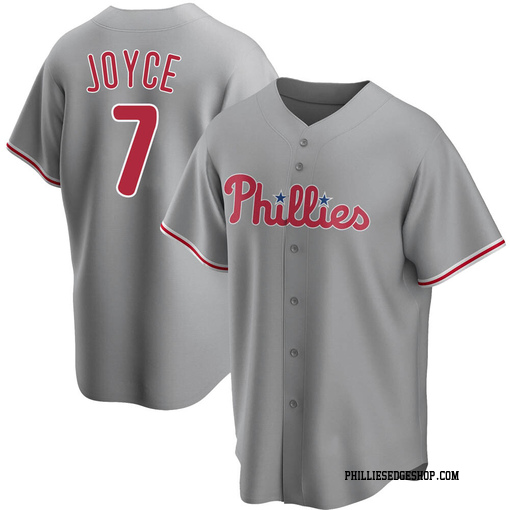 Men's Philadelphia Phillies Matt Joyce Replica Gray Road Jersey