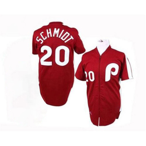 Men's Philadelphia Phillies Mike Schmidt Replica Red Throwback Jersey