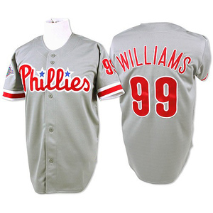 Men's Philadelphia Phillies Mitch Williams Authentic Grey Throwback Jersey