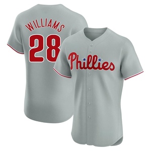 Men's Philadelphia Phillies Mitch Williams Elite Gray Road Jersey