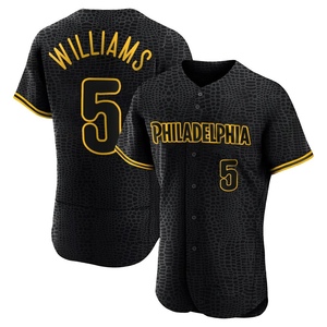 Men's Philadelphia Phillies Nick Williams Authentic Black Snake Skin City Jersey