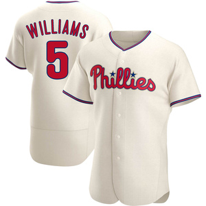 Men's Philadelphia Phillies Nick Williams Authentic Cream Alternate Jersey
