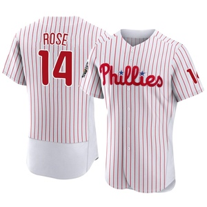 Men's Philadelphia Phillies Pete Rose Authentic White 2022 World Series Home Jersey