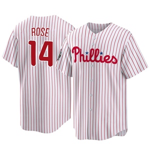 Men's Philadelphia Phillies Pete Rose Replica White 2022 World Series Home Jersey
