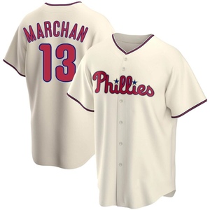 Men's Philadelphia Phillies Rafael Marchan Replica Cream Alternate Jersey