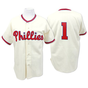 Men's Philadelphia Phillies Richie Ashburn Authentic Cream Throwback Jersey