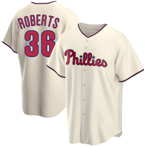 Men's Philadelphia Phillies Robin Roberts Replica Cream Alternate Jersey