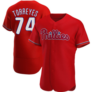 Men's Philadelphia Phillies Ronald Torreyes Authentic Red Alternate Jersey