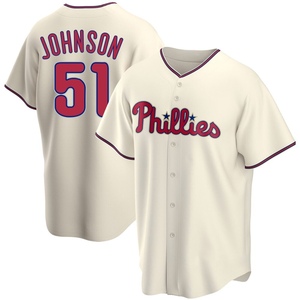 Men's Philadelphia Phillies Seth Johnson Replica Cream Alternate Jersey
