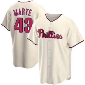 Men's Philadelphia Phillies Yunior Marte Replica Cream Alternate Jersey