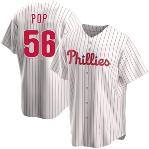 Men's Philadelphia Phillies Zach Pop Replica White Home Jersey