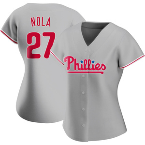 Women's Philadelphia Phillies Aaron Nola Authentic Gray Road Jersey