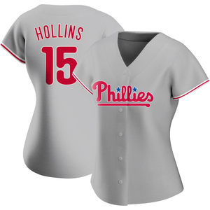 Women's Philadelphia Phillies Dave Hollins Authentic Gray Road Jersey