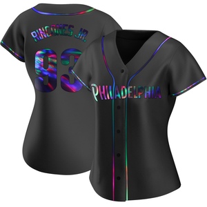 Women's Philadelphia Phillies Gabriel Rincones Jr. Replica Black Holographic Alternate Jersey