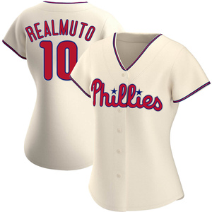 Women's Philadelphia Phillies J.T. Realmuto Authentic Cream Alternate Jersey