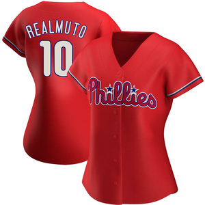 Women's Philadelphia Phillies J.T. Realmuto Replica Red Alternate Jersey