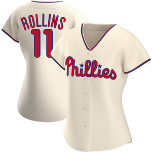 Women's Philadelphia Phillies Jimmy Rollins Replica Cream Alternate Jersey