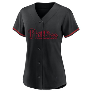 Women's Philadelphia Phillies Lou Trivino Replica Black Fashion Jersey