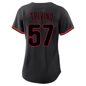Women's Philadelphia Phillies Lou Trivino Replica Black Fashion Jersey