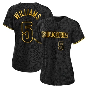 Women's Philadelphia Phillies Nick Williams Replica Black Snake Skin City Jersey