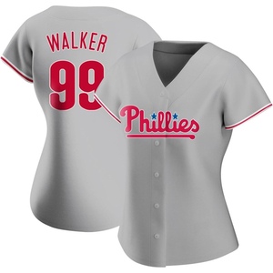 Women's Philadelphia Phillies Taijuan Walker Authentic Gray Road Jersey