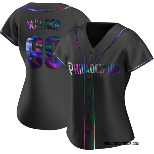 Women's Philadelphia Phillies Taijuan Walker Replica Black Holographic Alternate Jersey