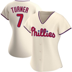 Women's Philadelphia Phillies Trea Turner Replica Cream Alternate Jersey
