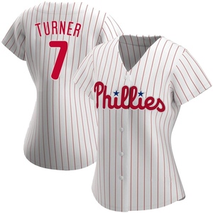 Women's Philadelphia Phillies Trea Turner Replica White Home Jersey