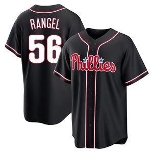 Youth Philadelphia Phillies Alan Rangel Replica Black Fashion Out Jersey