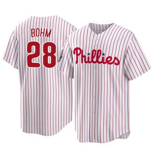Youth Philadelphia Phillies Alec Bohm Replica White 2022 World Series Home Jersey