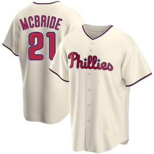Youth Philadelphia Phillies Bake Mcbride Replica Cream Alternate Jersey