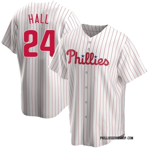 Youth Philadelphia Phillies Darick Hall Replica White Home Jersey