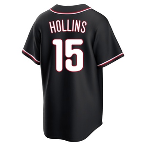 Youth Philadelphia Phillies Dave Hollins Replica Black Fashion Out Jersey