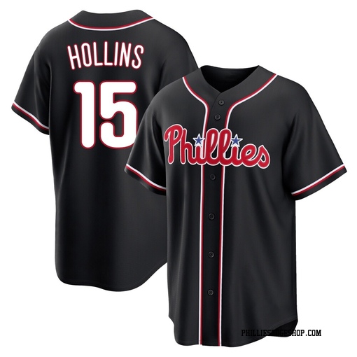 Youth Philadelphia Phillies Dave Hollins Replica Black Fashion Out Jersey