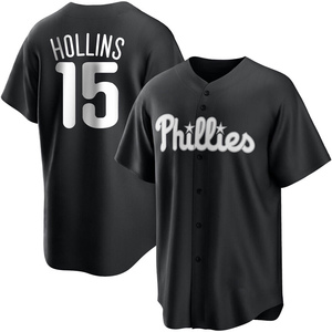 Youth Philadelphia Phillies Dave Hollins Replica White Black/ Jersey