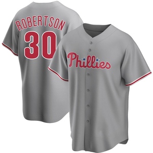 Youth Philadelphia Phillies David Robertson Replica Gray Road Jersey