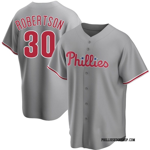 Youth Philadelphia Phillies David Robertson Replica Gray Road Jersey